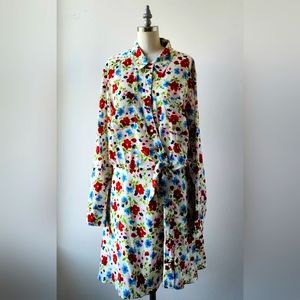 Veronica Beard floral print mini shirt dress